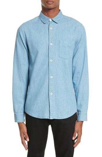 Men's A.p.c. Chambray Shirt - Blue