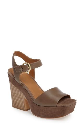Women's Marc Fisher Ltd Perla Square Toe Platform Sandal M - Green