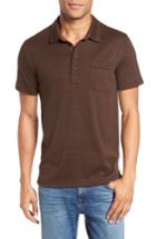 Men's Billy Reid Smith Slim Fit Polo, Size - Brown