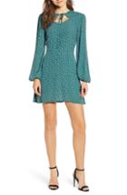 Women's The Fifth Label Amore Heart Print Cutout Minidress - Green