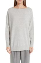 Women's Lafayette 148 New York Relaxed Cashmere Sweater - Grey