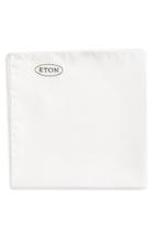 Men's Eton Silk Pocket Square, Size - White