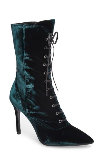 Women's Charles David Loretta Pointy Toe Bootie .5 Eu - Green