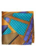 Men's Memphis Milano Pochette Silk Pocket Square, Size - Blue/green
