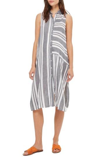 Women's Topshop Stripe Maternity Shirtdress - Grey