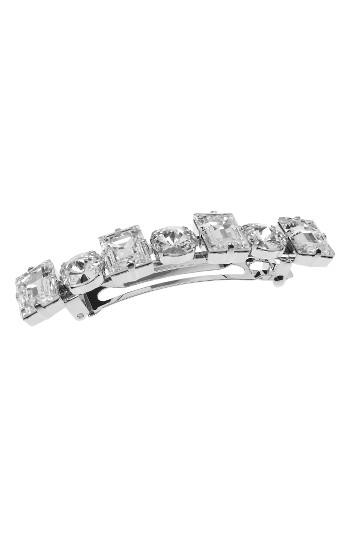 L. Erickson Small Sienna Swarovski Crystal Barrette, Size - Metallic