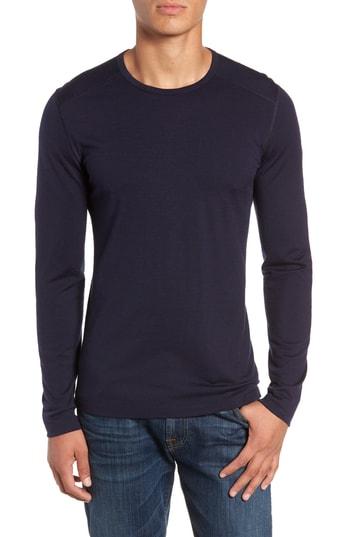 Men's Icebreaker Oasis Long Sleeve Merino Wool Base Layer T-shirt - Blue