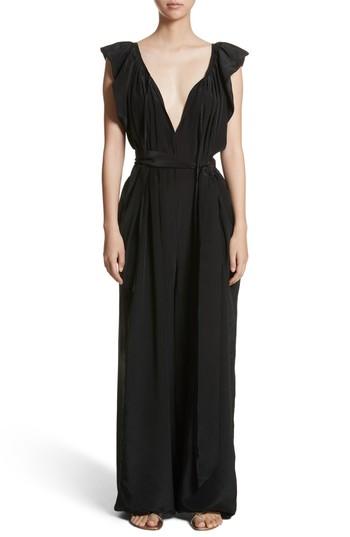 Women's Kalita Andromeda Nights Silk & Cotton Jumpsuit, Size - Black