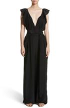 Women's Kalita Andromeda Nights Silk & Cotton Jumpsuit, Size - Black