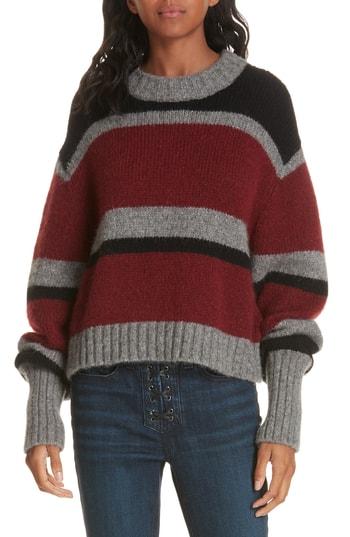 Women's Veronica Beard Magda Stripe Alpaca & Merino Wool Blend Sweater