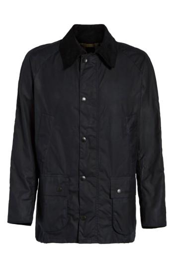 Men's Barbour 'ashby' Regular Fit Waterproof Jacket, Size - Blue