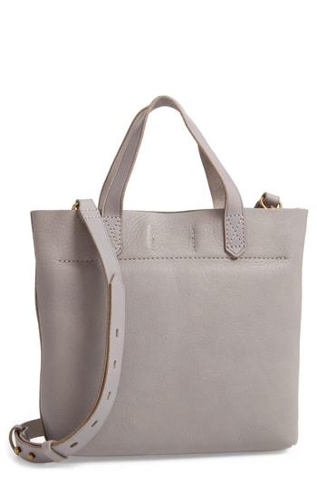 Madewell Small Transport Leather Crossbody - Grey