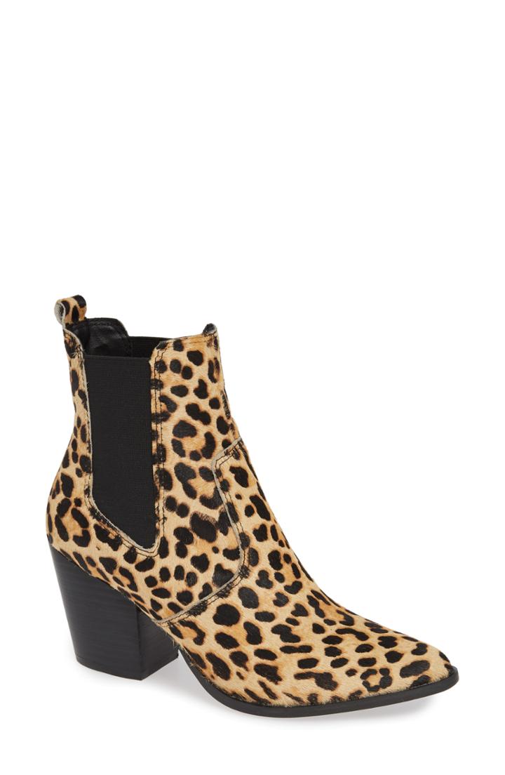 Women's Steve Madden Patricia Genuine Calf Hair Chelsea Bootie .5 M - Brown