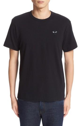 Men's Comme Des Garcons Play Logo Graphic T-shirt - Black