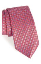 Men's Nordstrom Men's Shop Laguna Check Silk Tie, Size - Red