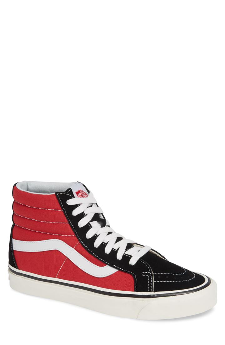 Men's Vans Ua Sk8-hi 38 Dx Sneaker .5 M - Red