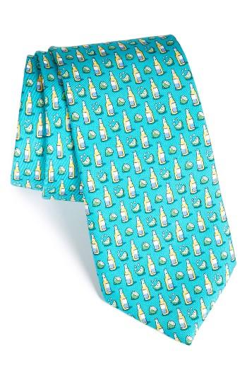 Men's Vineyard Vines Beer & Lime Silk Tie, Size - Green