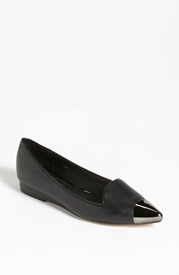 Topshop 'kap Metal' Flat Black