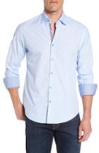 Men's Stone Rose Geometric Print Sport Shirt - Blue