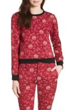 Women's Alice + Olivia Marylou Floral Jacquard Sweatshirt - Pink