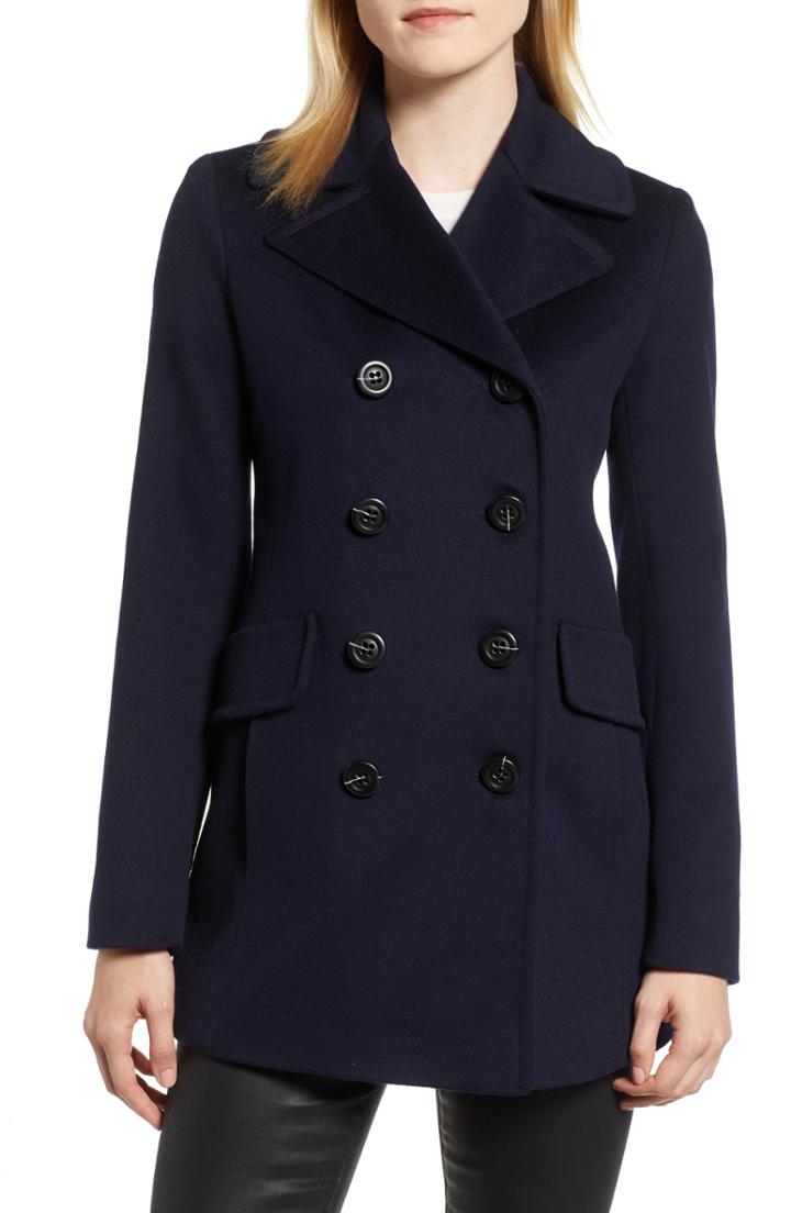 Women's Fleurette Loro Piana Wool Peacoat