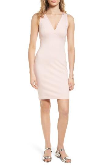 Women's Soprano Cross Back Body-con Dress - Pink