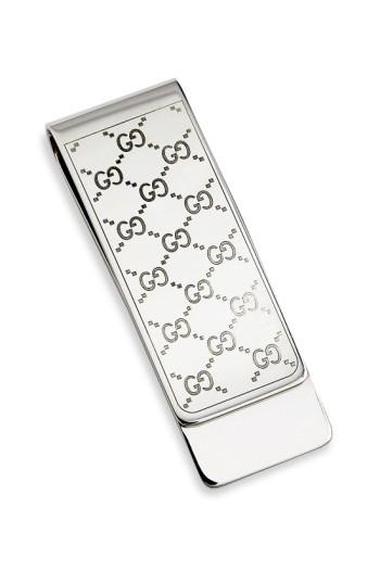 Men's Gucci 'icon' Silver Money Clip -