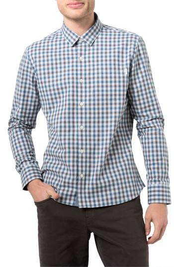 Men's 7 Diamonds Woven Sport Shirt - Blue