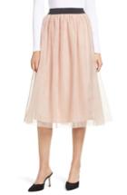 Women's Halogen Tulle Midi Skirt, Size - Pink