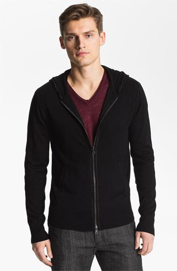 Men's John Varvatos Collection Merino Wool Zip Hoodie