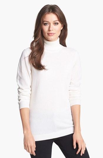 Nordstrom Collection Cashmere Turtleneck Sweater Ivory Soft