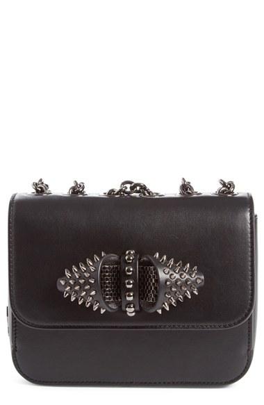 Christian Louboutin Sweet Charity Spiked Calfskin Shoulder/crossbody Bag -