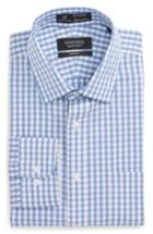 Men's Nordstrom Men's Shop Smartcare(tm) Trim Fit Check Dress Shirt .5 - 34/35 - Grey