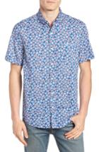 Men's J.crew Regular Fit Daisy Print Stretch Sport Shirt, Size R - Blue