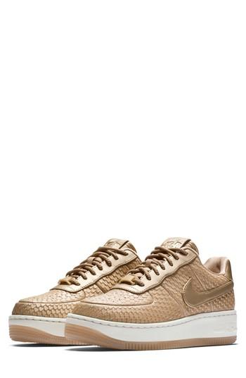 Women's Nike Air Force 1 Upstep Premium Platform Sneaker .5 M - Pink