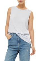 Women's Topshop Acid Wash Tank Us (fits Like 0) - Blue