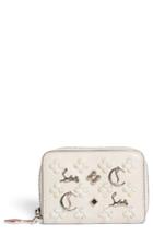 Women's Christian Louboutin Panettone Calfskin Leather Coin Purse -