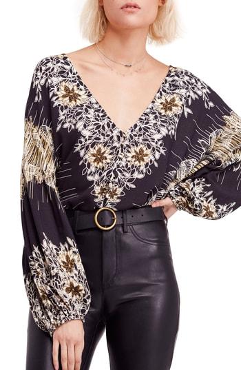 Women's Free People Birds Of A Feather Top - Black