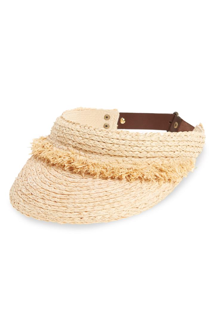 Women's Lola Hats Nail Brush Raffia Visor -
