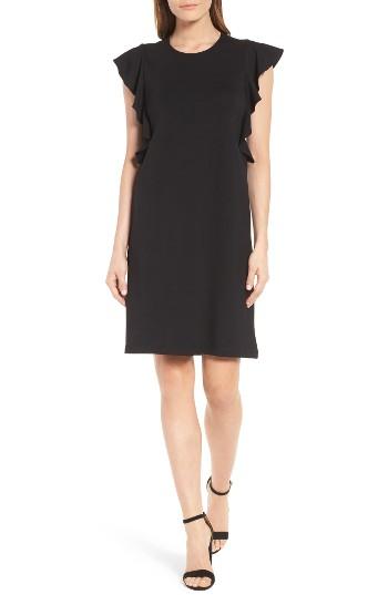 Women's Halogen Ruffle Shoulder A-line Dress