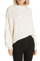Women's Joie Cable Knit Alpaca Wool Blend Sweater, Size - Ivory