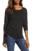 Women's Caslon Side Shirred Top - Black