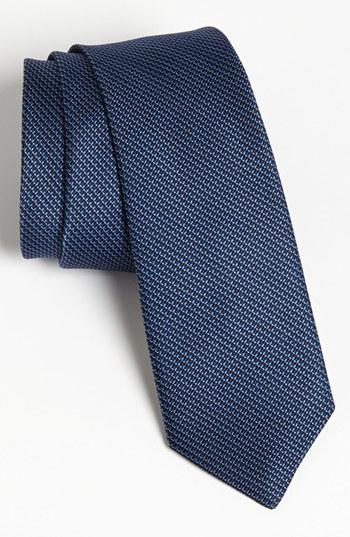 1901 Woven Silk Tie Navy