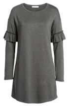 Women's Socialite Ruffle Sleeve Sweater Dress - Grey