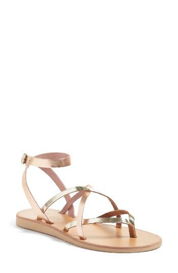 Women's Joie 'oda' Flat Sandal Us / 35eu - Metallic