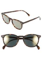Women's Oliver Peoples 'finley' 51mm Polarized Sunglasses - Brown/ Tortoise/ Gold Polar