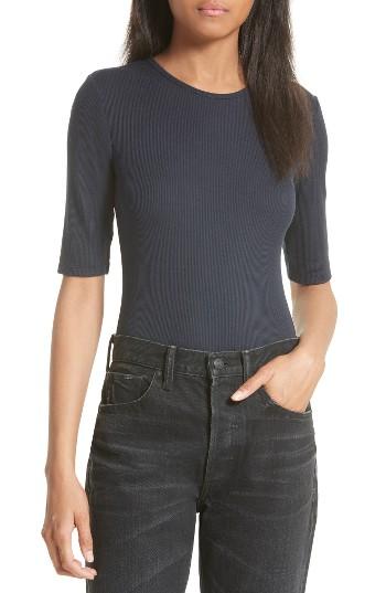 Women's Vince Elbow Sleeve Bodysuit - Blue
