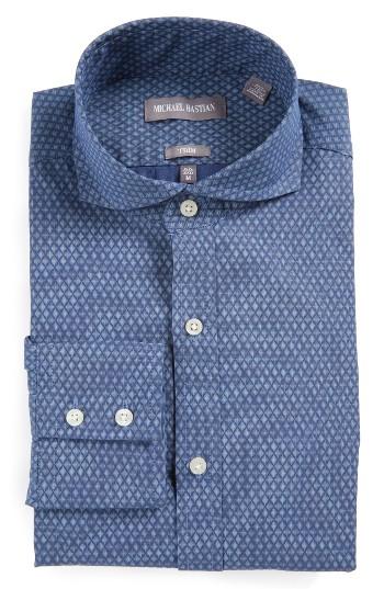 Men's Michael Bastian Trim Fit Diamond Print Dress Shirt