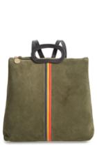 Clare V. Marcelle Suede Backpack - Green