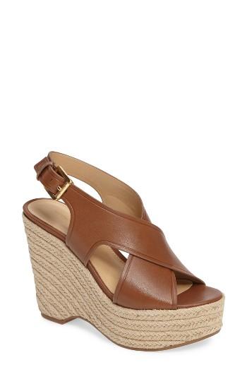 Women's Michael Michael Kors Angeline Espadrille Platform Sandal M - Brown